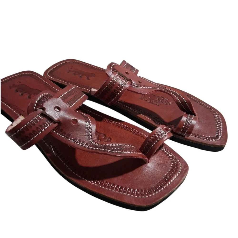 Maasai Hand Crafted Leather Men's size 12 (46) African Summer Heat Beach Sandals